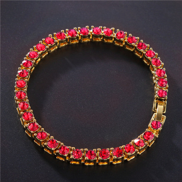 Alloy Tennis Bracelet With Austrian Rhinestones