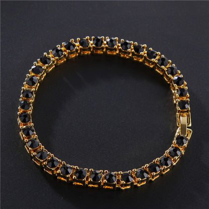 Alloy Tennis Bracelet With Austrian Rhinestones