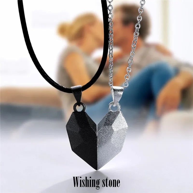 Lovers matching wishing stone necklace